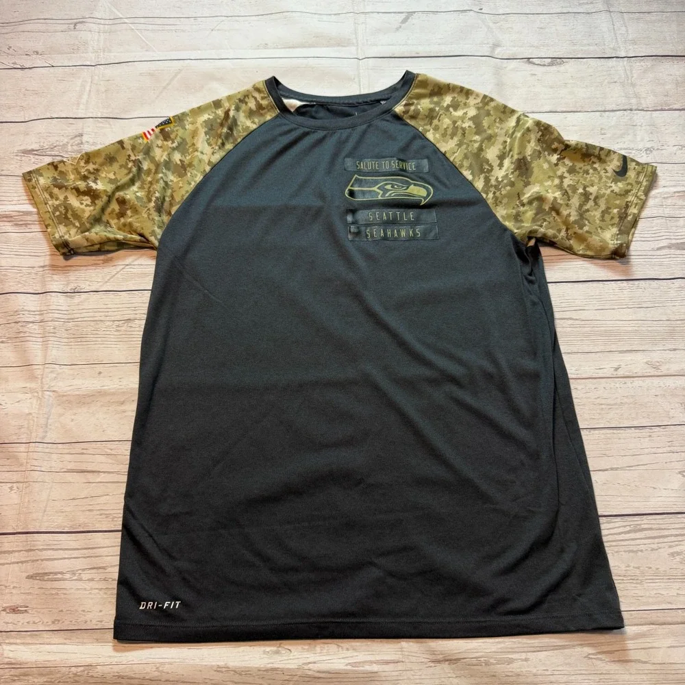 Nike‎ Seattle Seahawks NFL Salute to Service On Field Shirt Men's Size Medium
